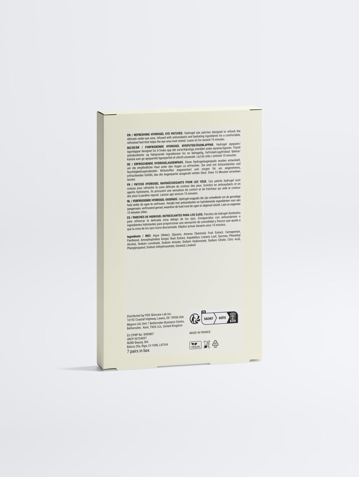 Anti-Fatigue Hydrogel Eye Patches