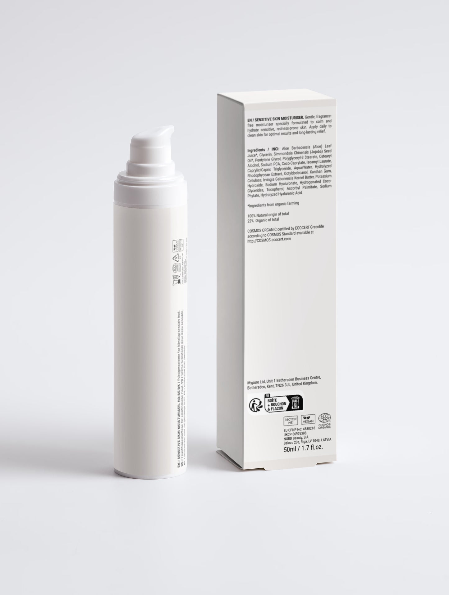 Sensitive Skin Moisturiser, Fragrance Free